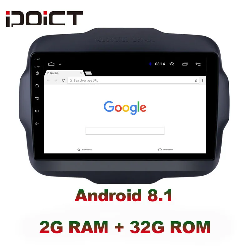 IDOICT Android 8 1 IPS 2G + 32G ядерный автомобильный DVD плеер GPS навигация Мультимедиа для Jeep