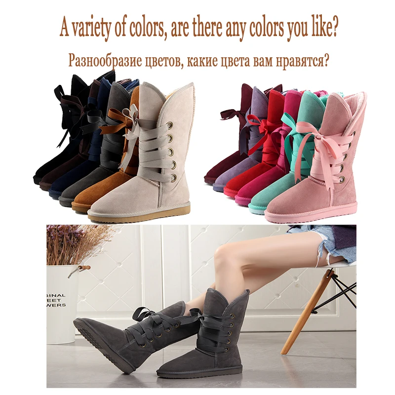 JXANG австралийские классические модные высокие зимние сапоги женские из