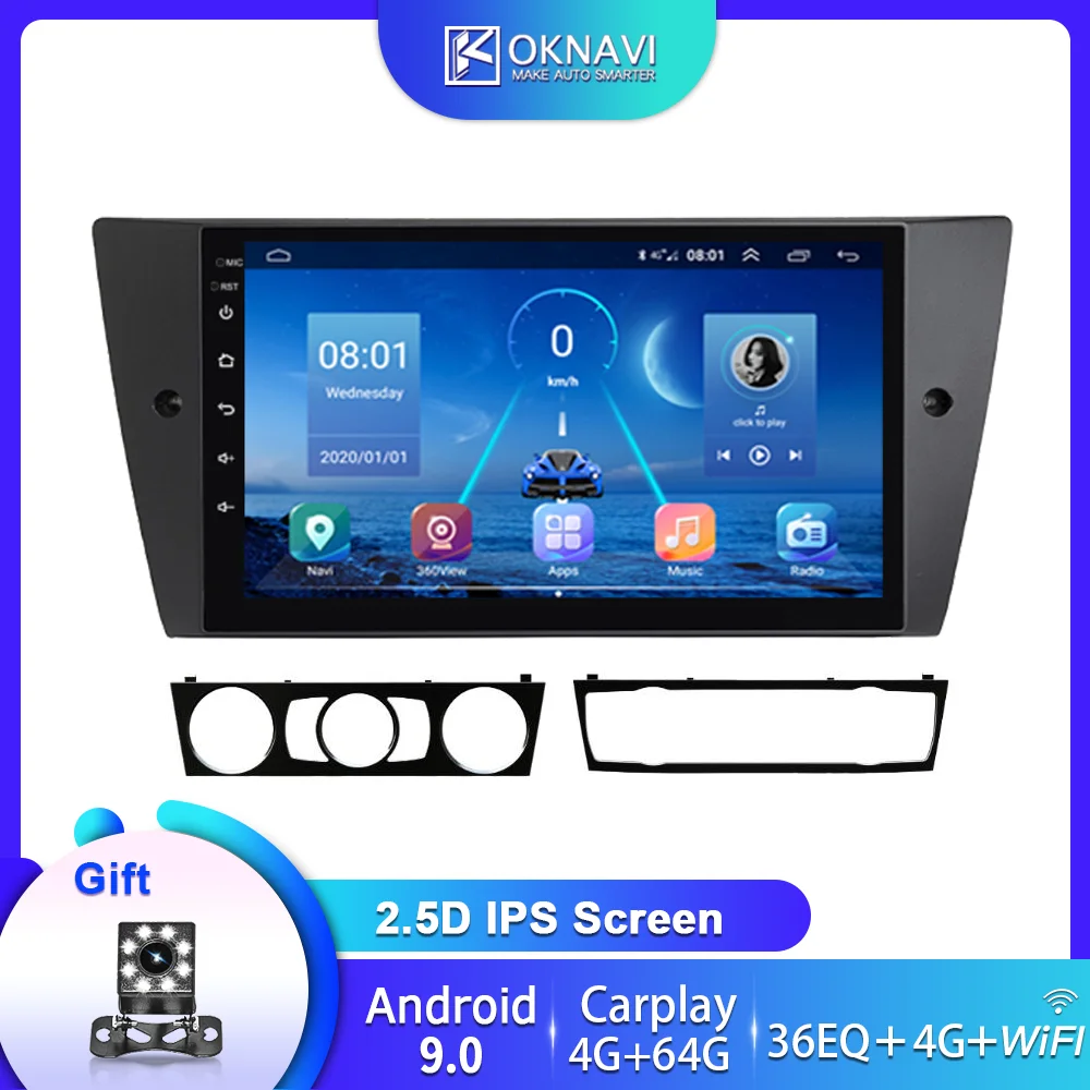 

For BMW E90 E91 E92 E93 3 GPS Navigation Car Radio 2005-2012 Android 9.0 Multimedia Player 2din Carplay 360 Camera 4G WIFI