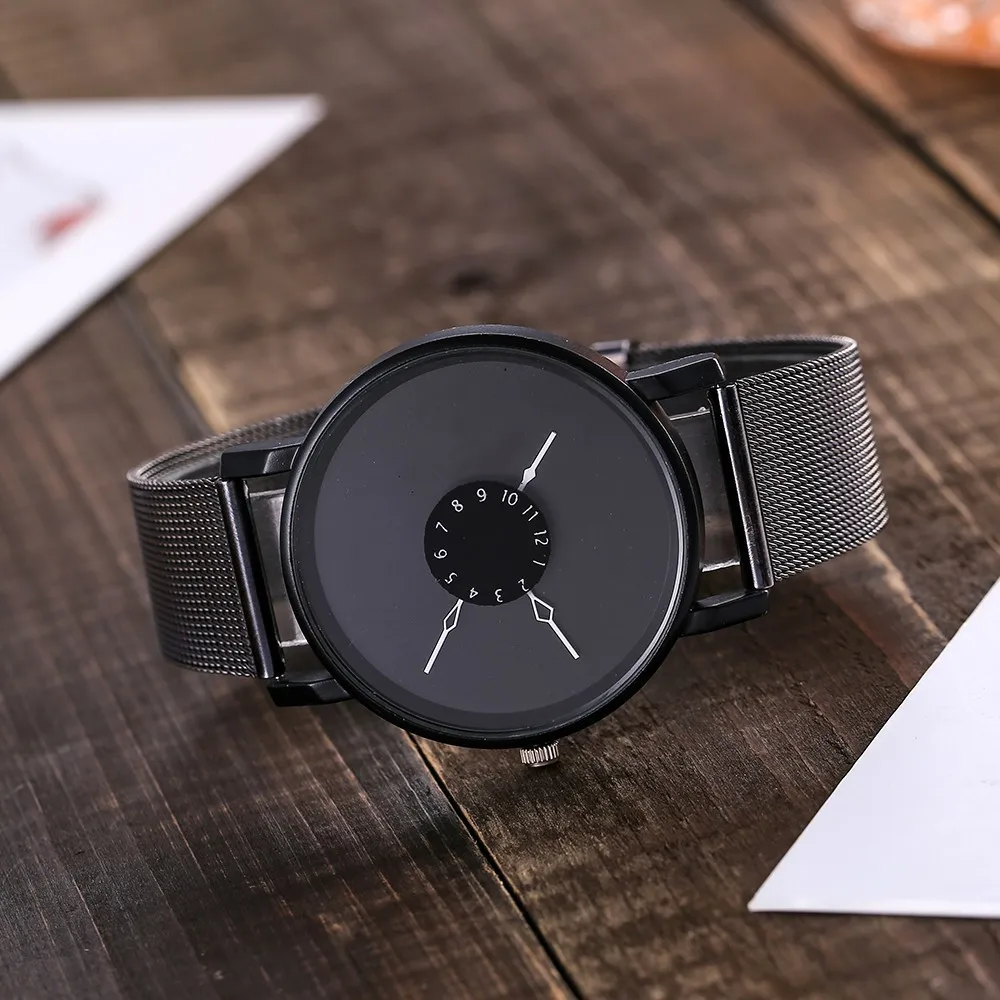 Часы Vansvar женские с вращающимся механизмом брендовые роскошные черные наручные