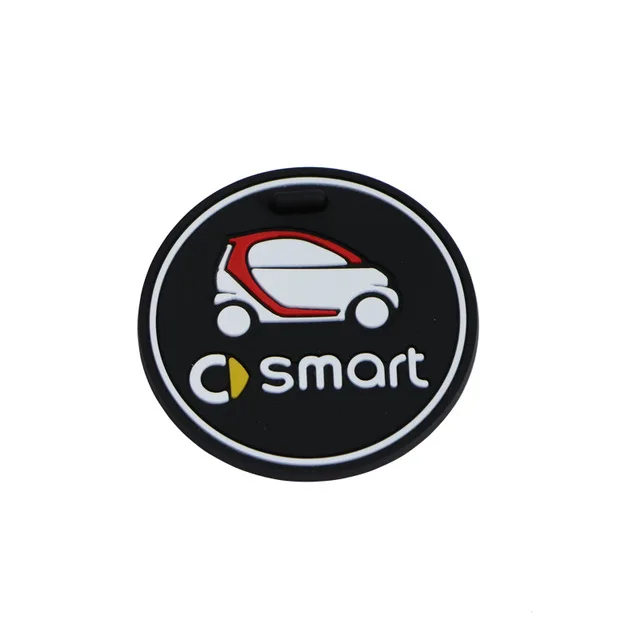 car-1pcs Нескользящие Коврики для чашек smart 453 fortwo, флуоресцентные Чехлы для хранения логотипов, Нескользящие Чехлы для автомобиля, украшение интерьера, 1 штука - Название цвета: car-1pcs