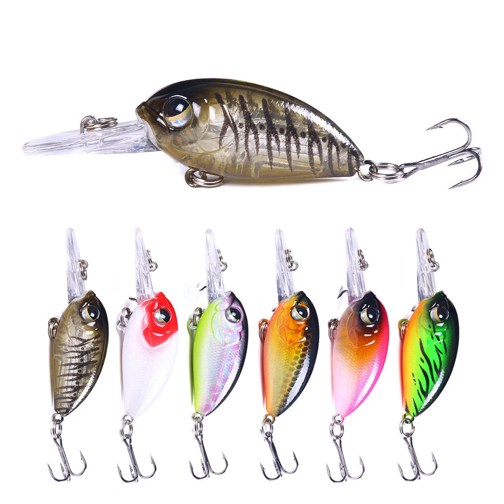 

6cm 5g Fishing lure Bait High quality Deep Diving Crank Bait Minnow Crankbait swimbait Long tongue Trolling Wobblers FishTackle