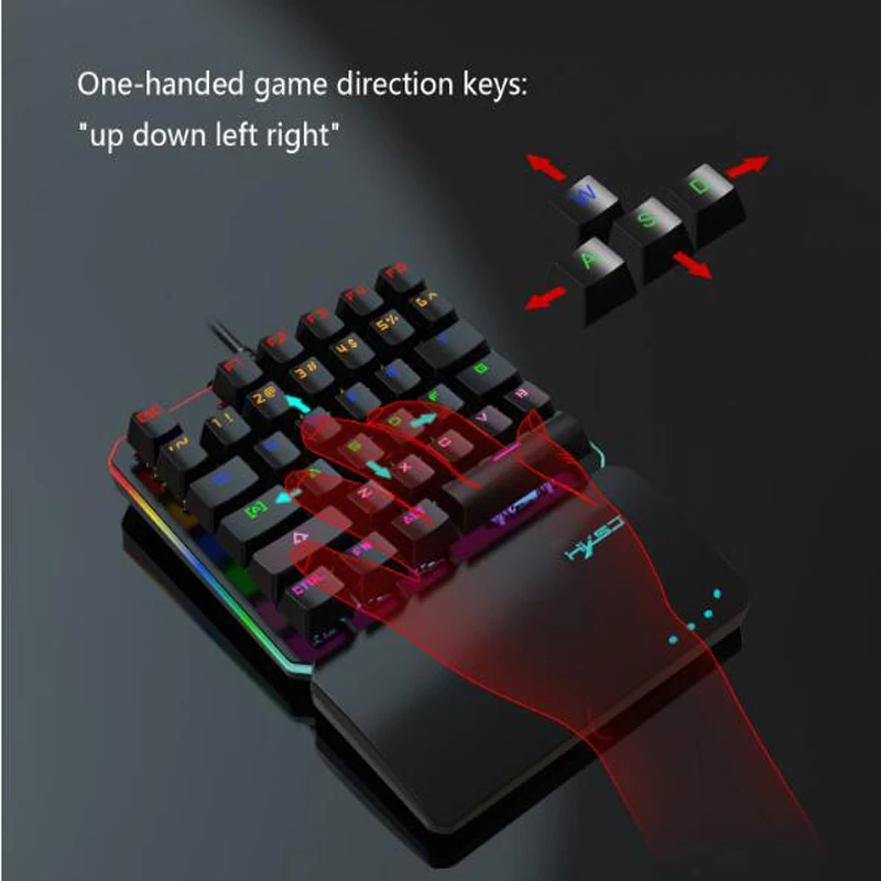 Набор мышей и клавиатуры с радусветильник кой RGB клавиатура для одной руки