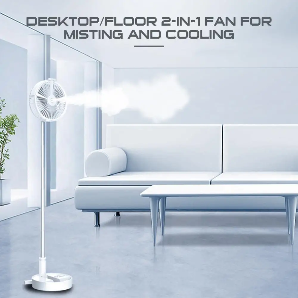

Foldable Fan Handheld Fan Home Office Desk Speed Adjustable USB Rechargeable Fan Air Cooler Outdoor Travel