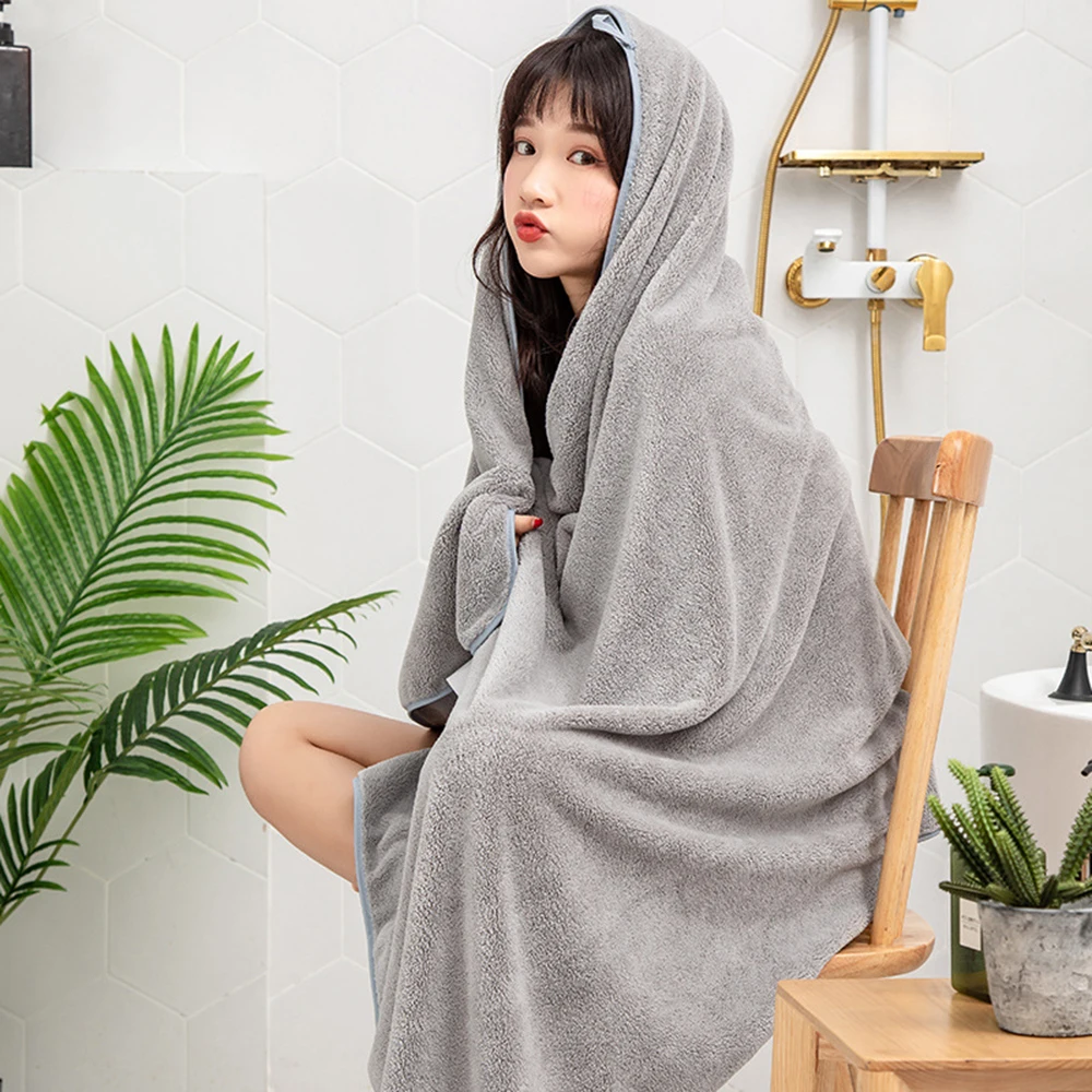 Toalla de ba&ntilde;o grande de microfibra para mujer, toallas de ducha blancas de secado r&aacute;pido para ba&ntilde;o de Casa, herramientas para adultos-0