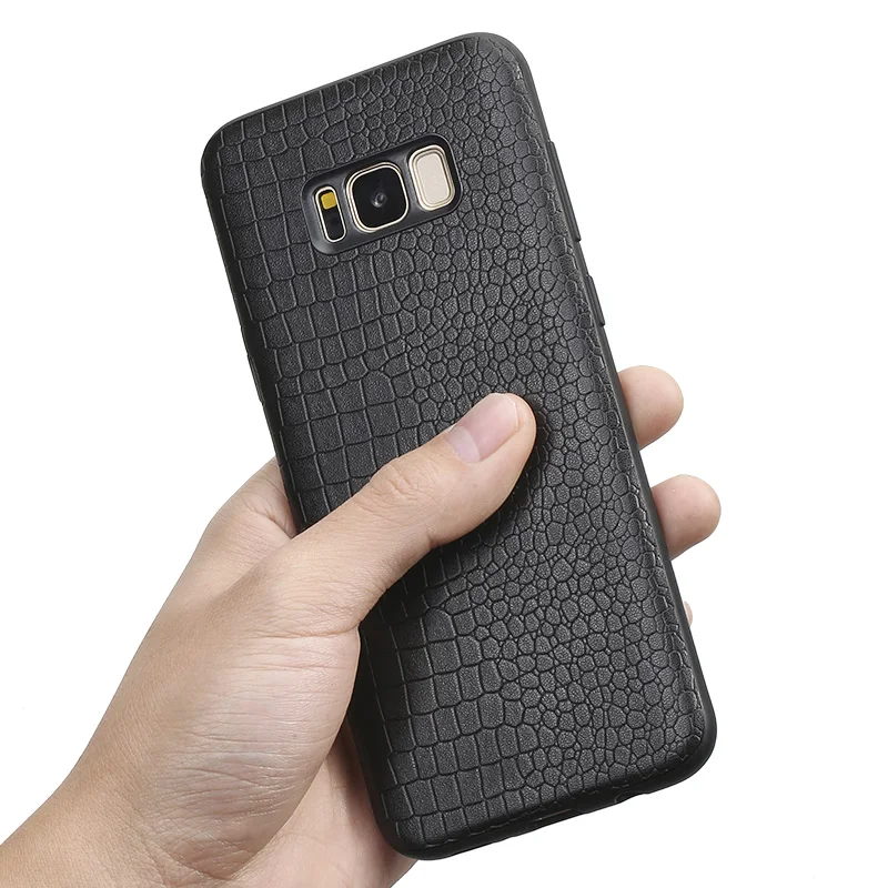 Чехол для телефона из натуральной кожи samsung Galaxy S8 S9 Plus s7edge Крокодиловая текстура