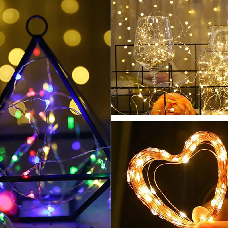 Водонепроницаемая гирлянда из серебристой проволоки 10/5/1 м|Осветительные