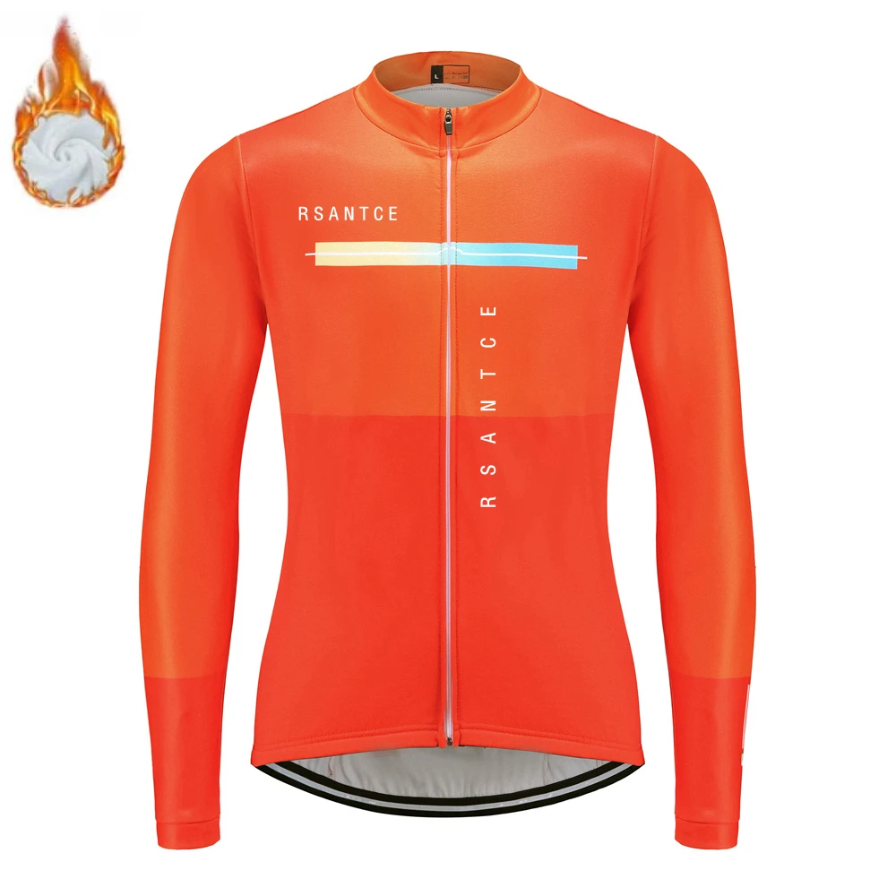 RSANTCE 2020 зимняя куртка термальная флисовая Мужская одежда для велоспорта Джерси