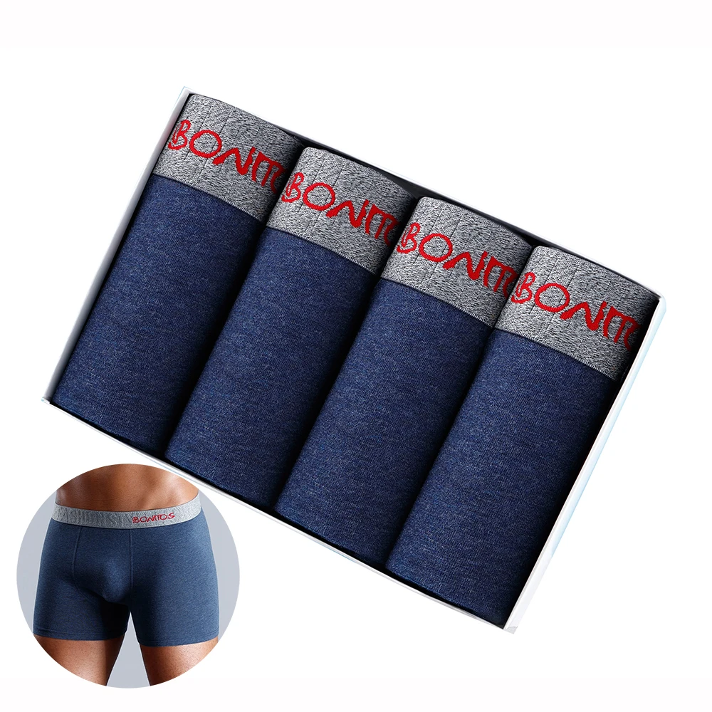 

4pcs Man Underwear Lots Sexy Cotton Boxers For Men's Panties Gay Underpants Family Boxershorts Brand Male Boxer Shorts Calecon