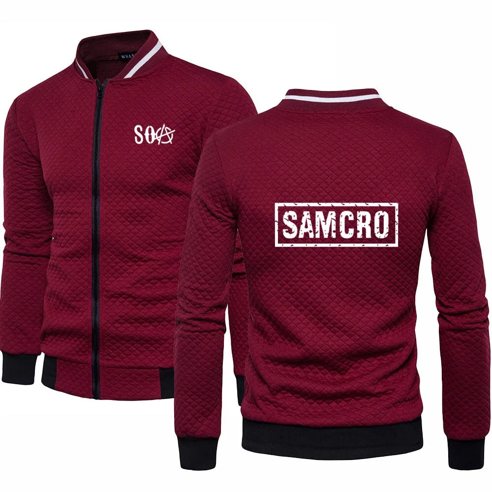 

Spring Autumn SOA Sons of Anarchy The Child Fashion Zipper Men Jacket High Quality Cotton Men's Baseball Jacket Sweatshirts New