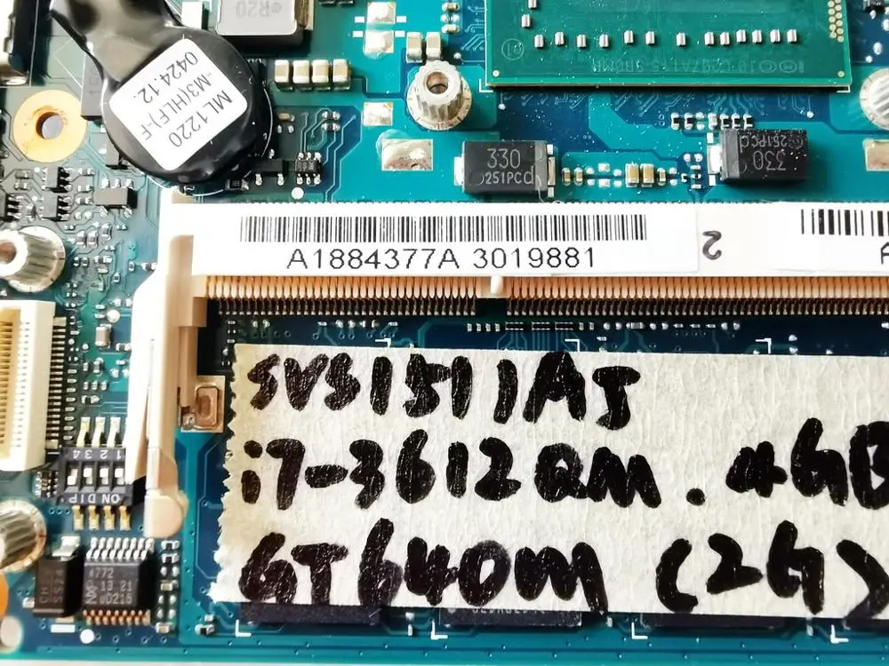 Оригинальный беспроводной контроллер для SONY SVS151 MBX-261 ноутбук otherboard I7-3612QM 4 Гб GT640M 2