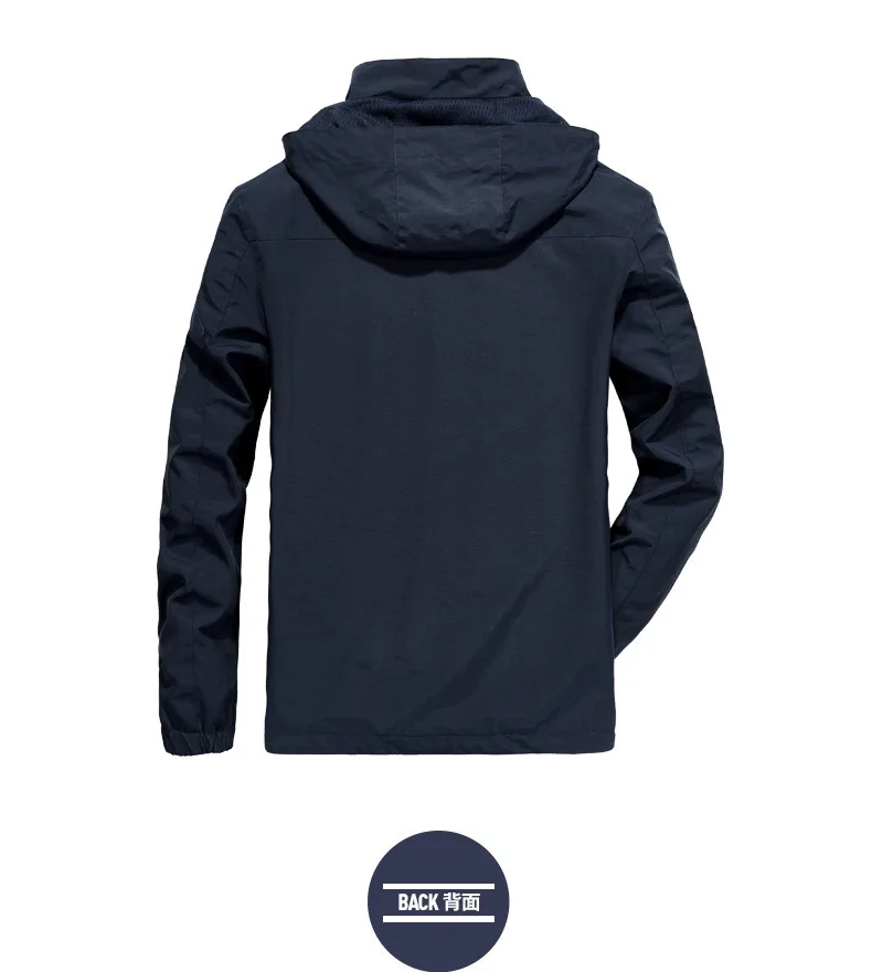 

Spring and Autumn Men's Outdoor Hiking Jacket Casual Windproof Waterproof Detachable Hooded Windbreaker 2021NEW