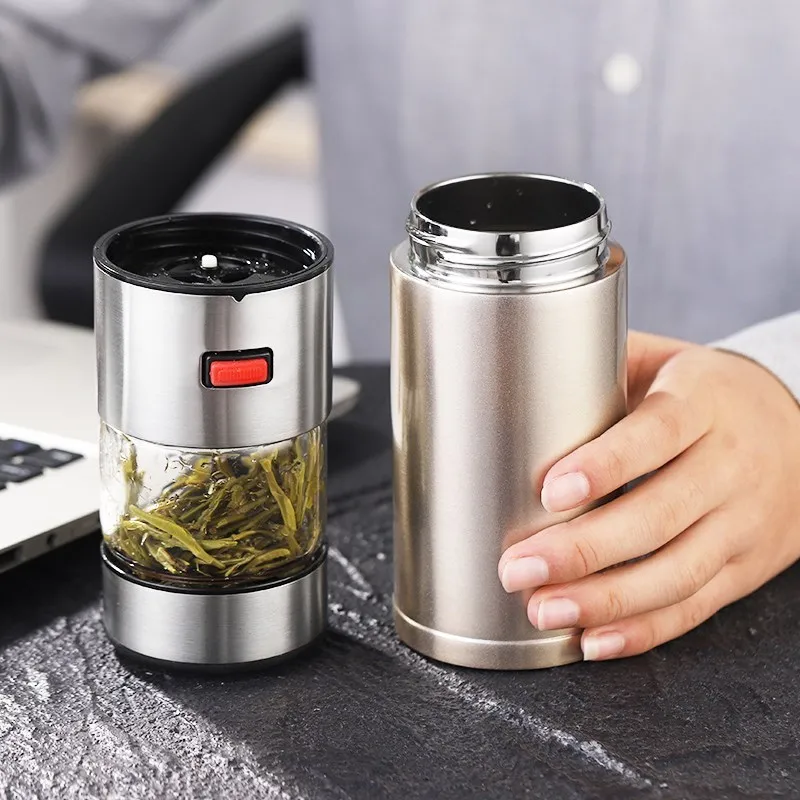 ONEISALL 570ml Stainless Steel Thermos Bottle Thermocup Tea Vaccum Flasks Christmas Gift Thermal Mug With Tea Insufer For Office
