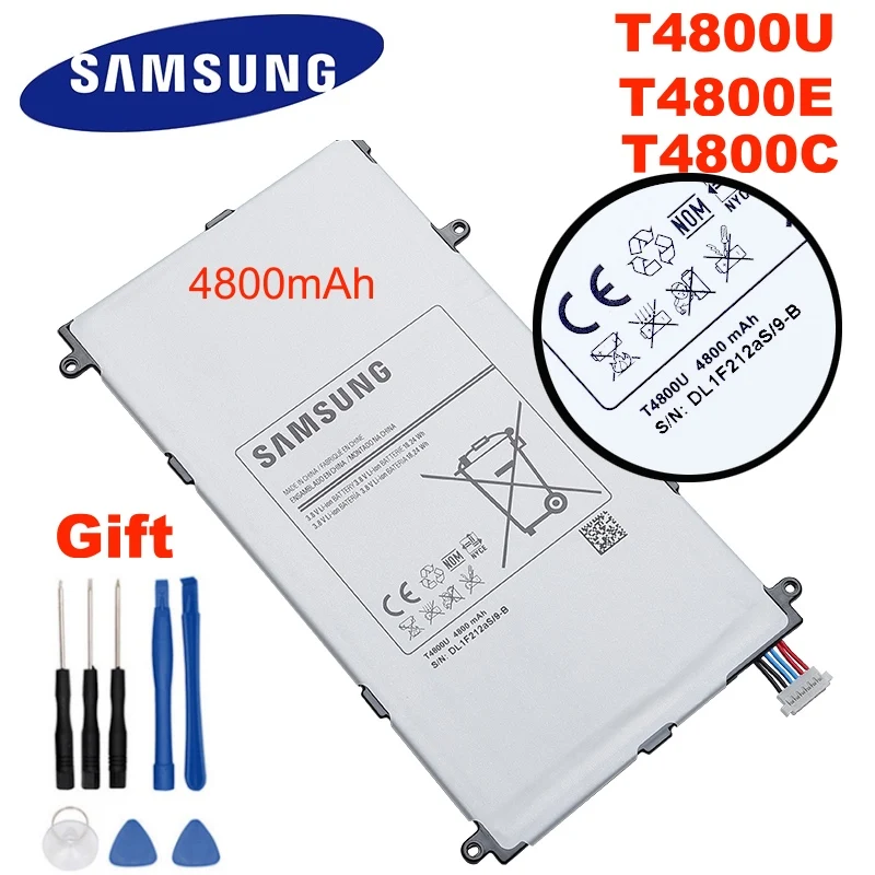 4800 мА/ч T4800U T4800E T4800C Samsung оригинальный аккумулятор для Galaxy Tab Pro 8 4 в SM T321 T325 T320