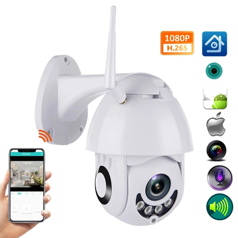 INTENERGIC1080p Wi-Fi ip камера 2mp PTZ домашняя беспроводная для безопасности TF хранения на