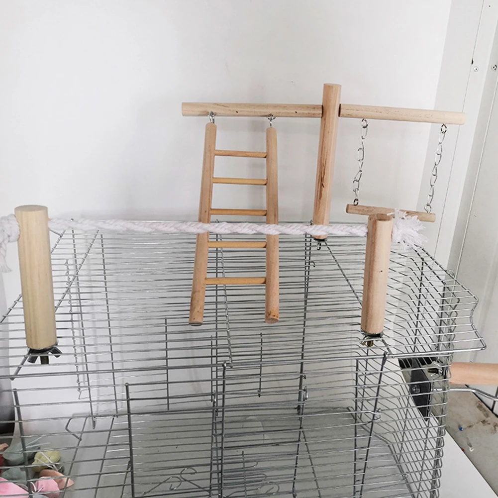 Деревянная хлопковая веревка для домашних животных окунь качели клетка