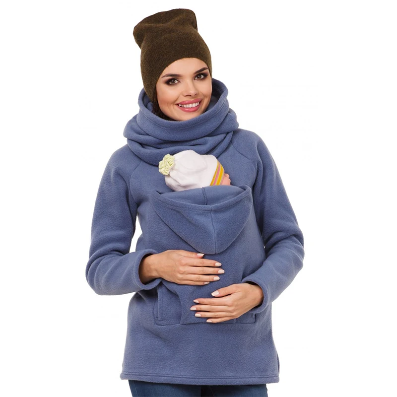 Хлопковый теплый топ с капюшоном для беременных зимнее пальто Одежда