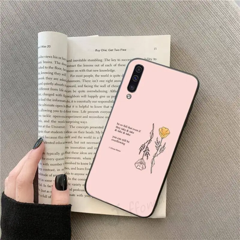 

Great Aesthetic Flower art Phone Case For Samsung galaxy S 9 10 20 A 10 21 30 31 40 50 51 71 s note 20 j 4 2018 plus