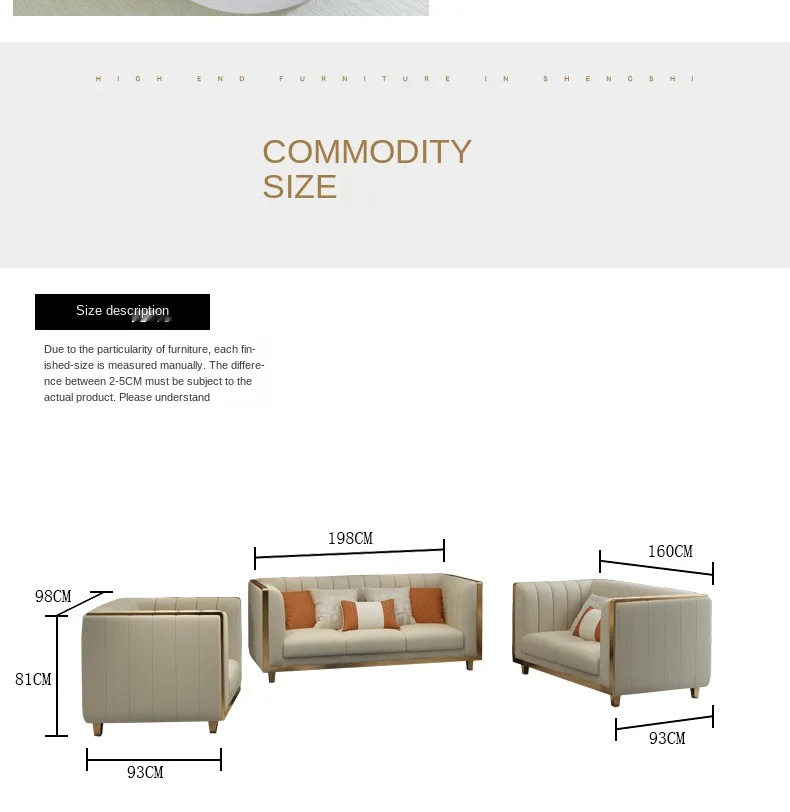 Постмодернизированный роскошный легкий диван из светильник стали угловой