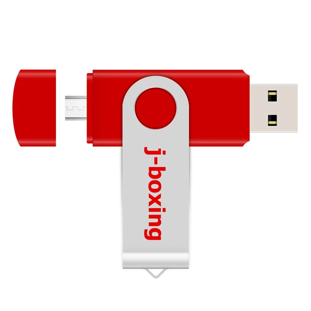 J-boxing красный OTG 16 Гб USB флеш-карта памяти двойной порт Флешка 16 Гб Micro USB флеш-накопители для samsung huawei Xiaomi LG планшет