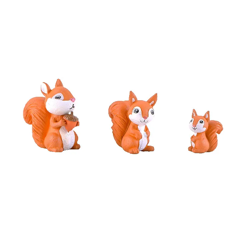 

DIY Miniature Animal Squirrel Figurine Gift Resin Crafts Home Decoration Ornament Micro Landscape Fairy Garden Squirrel Figurine