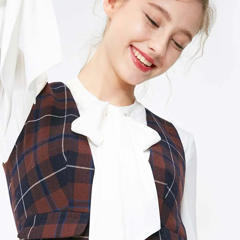 Vero Moda новое поступление OL Стиль Женский клетчатый комбинезон капри на пуговицах | 31849X504