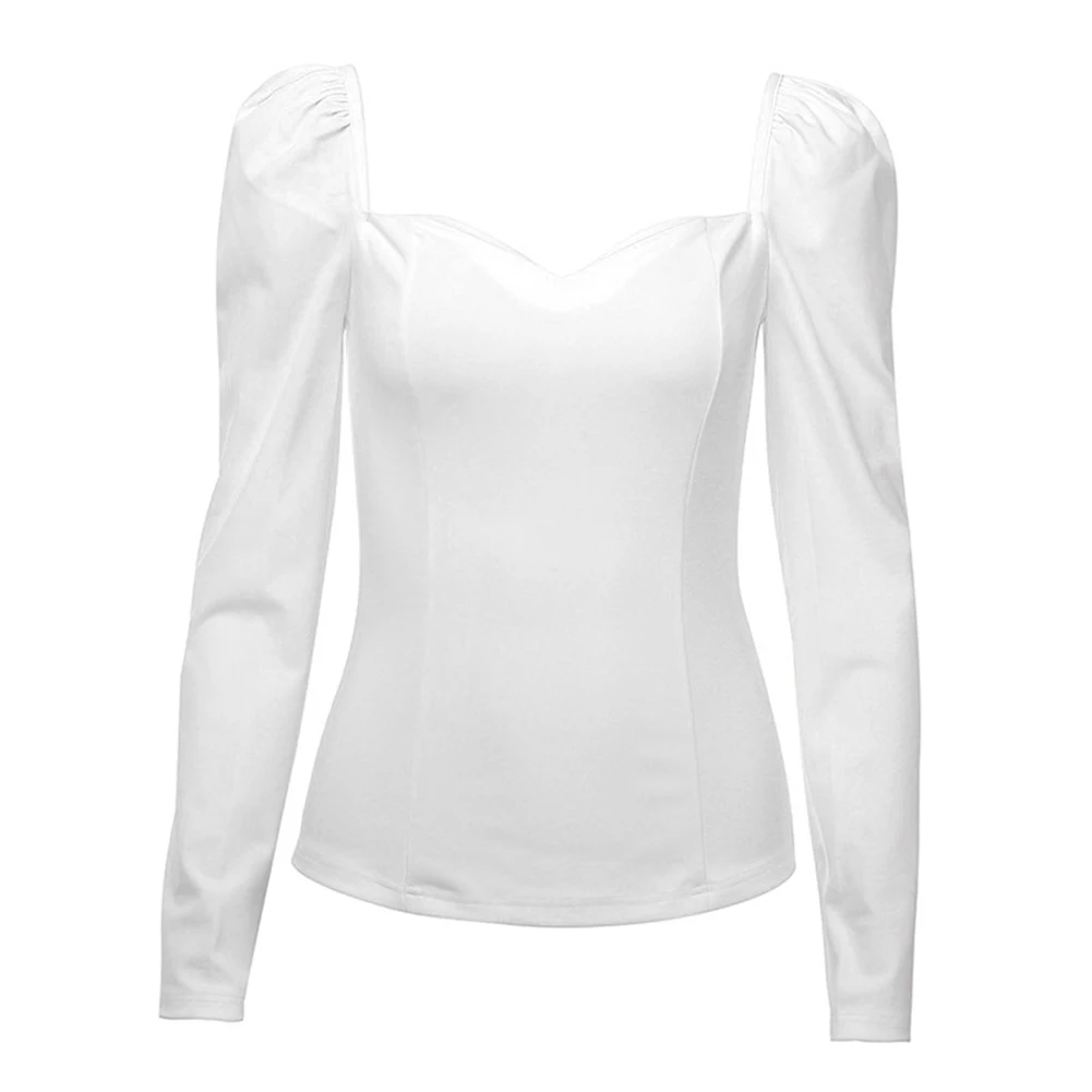 Женская облегающая блузка Twotwinstyle повседневная однотонная с V-образным вырезом