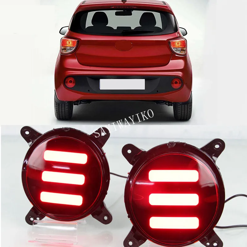 

Car LED Light Rear Bumper Brake Lights Night DRL for Hyundai I10 2017-2018