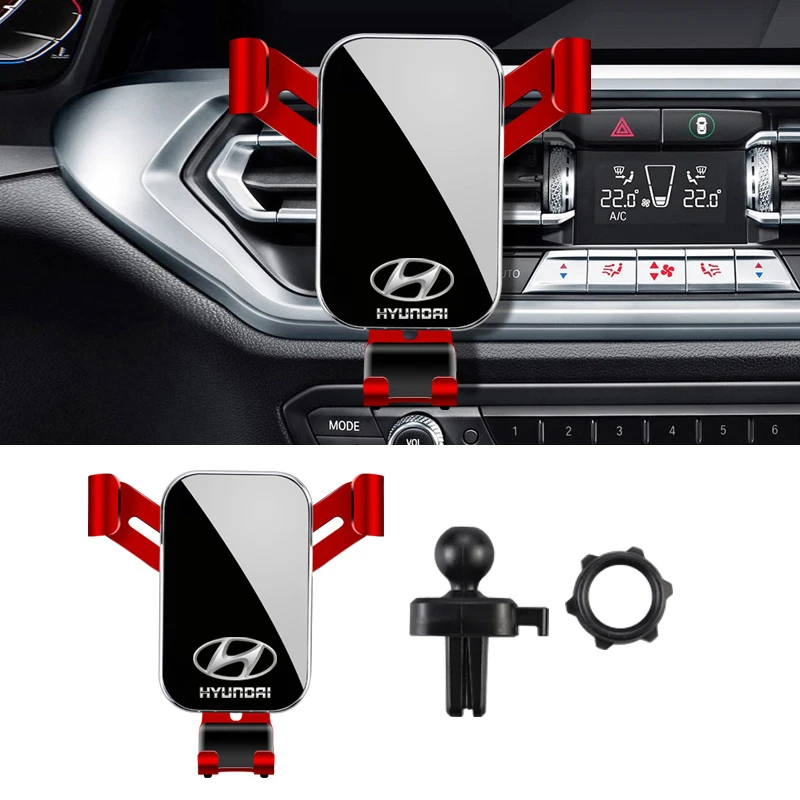 1Pcs Car Air Vent Stand Phone Gravity Bracket Accessories For Hyundai Accent Azera I10 I20 I30 I40 IX20 IX35 Elantra GDI | Автомобили и