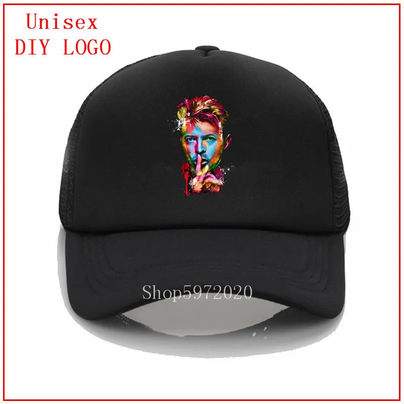 Черная бейсболка с изображением Дэвида Боуи Модная стильная для женщин кепки