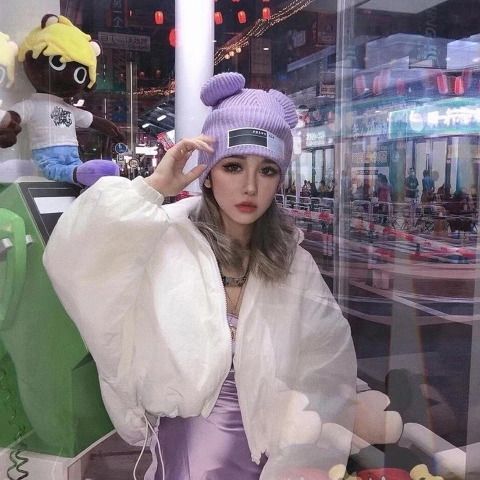 Зимние шапки для женщин Новые облегающие вязаная шапка милые осенние женские с