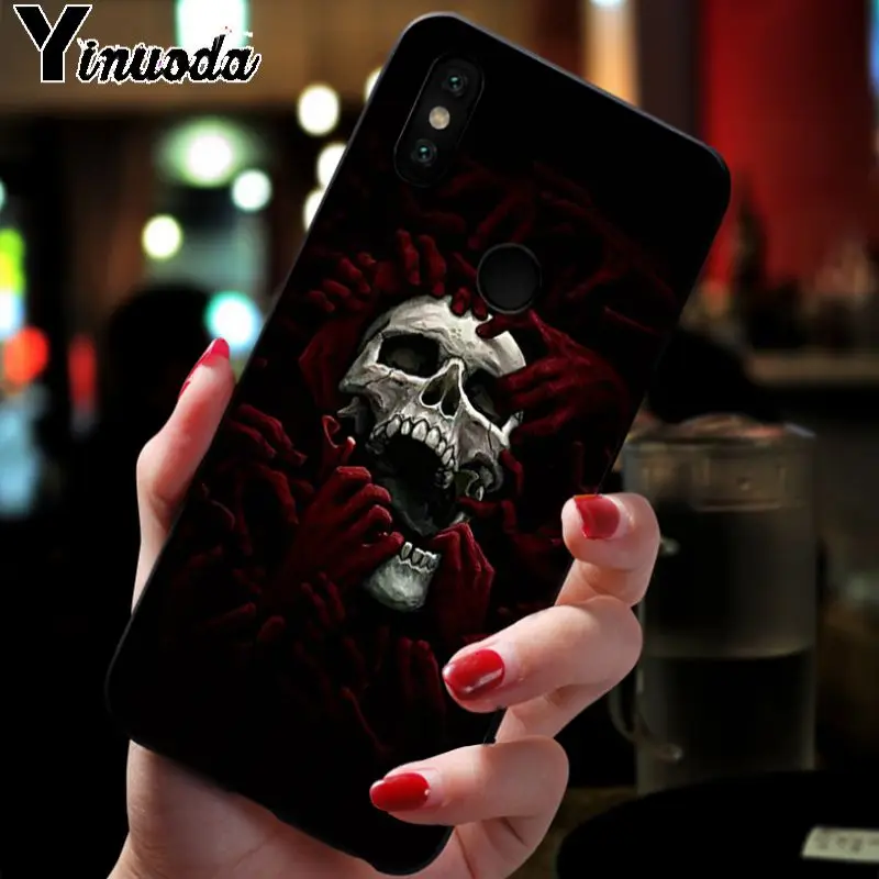 Yinuoda Каратель маска череп аксессуары чехол для телефона xiaomi redmi 7 5plus 6pro 6a 4x go note5 note7 note6pro mi8se 9se coque