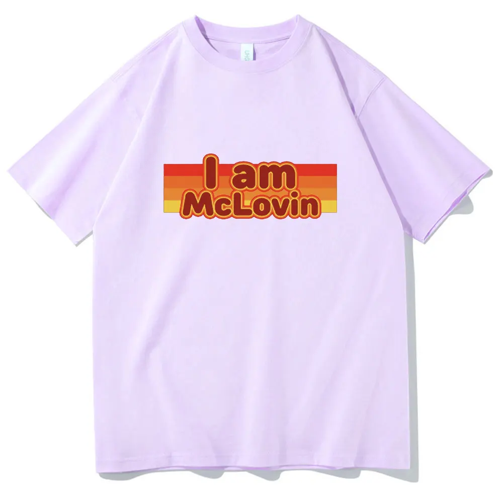 

I Am Mclovin Fashion Letter Print Tshirt Men Women Korean Trend T Shirts Couples Harajuku Creative T-shirt Summer All-match Tee