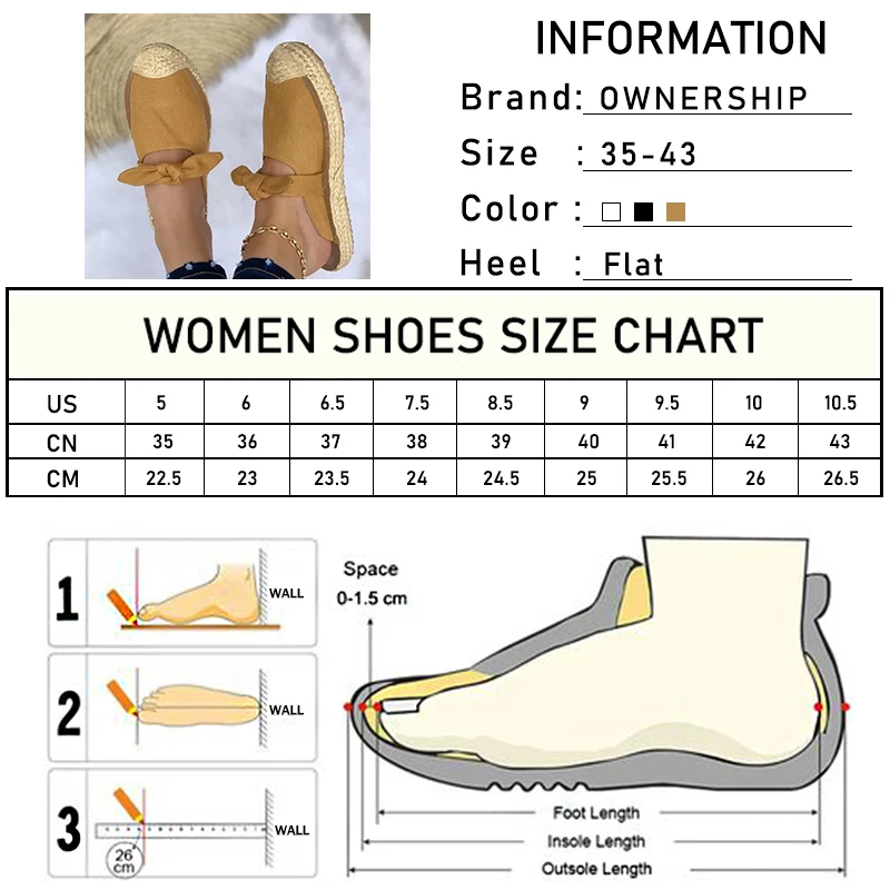 

2021 Women Butterfly-knot Hemp Summer Fashion Slippers Female Casual Comfort New Slides Ladies Outside Style Flat Plus Size 43