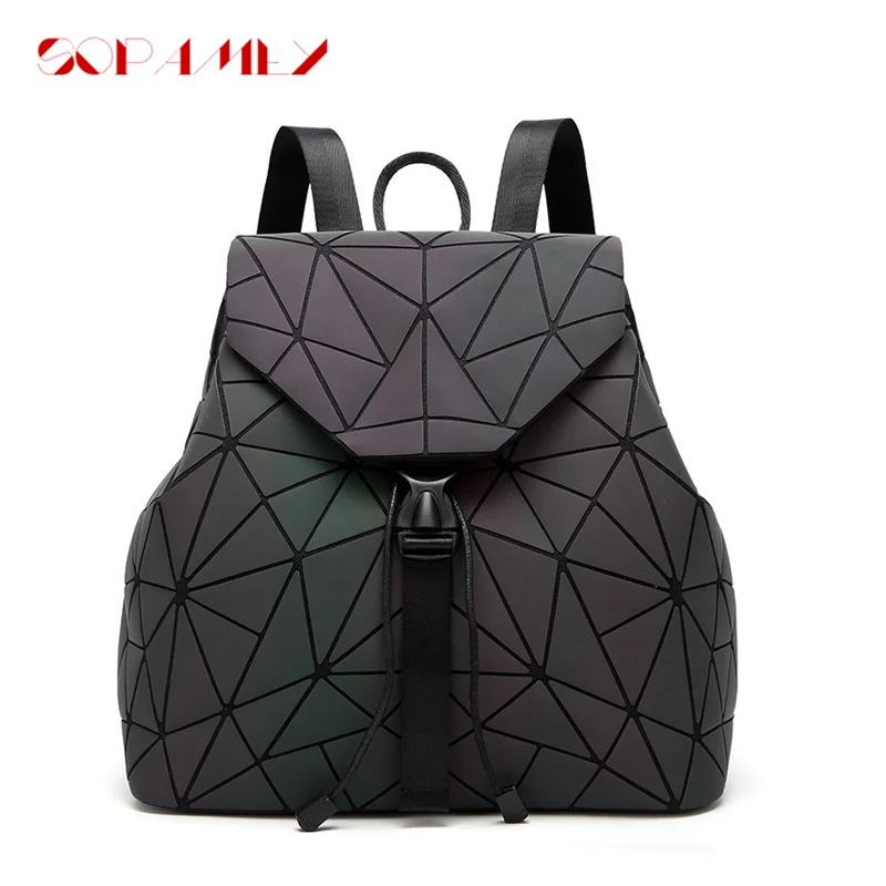 

Fashion Female Luminous Backpack School Bag Geometric Women Backpacks Bag Teenage Girl Noctilucent Backpack Mochilas Mujer 2021