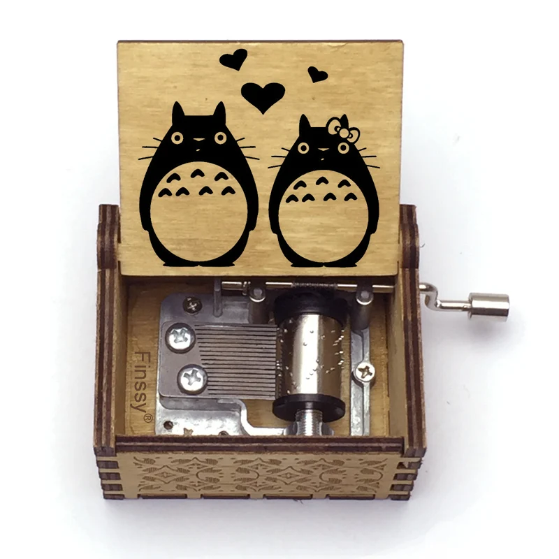 

30 Patterns Wooden Totoro Print Music Box Music Theme Tonari No Totoro Hand- Musical Box Kids Girl Gift Birthday Gift