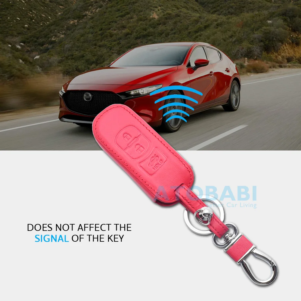 Кожаный чехол для ключей от автомобиля Mazda 2 3 Sedan 5 6 CX-7 CX-9 MX-5 Miata CX-3 CX-5 кнопки умный