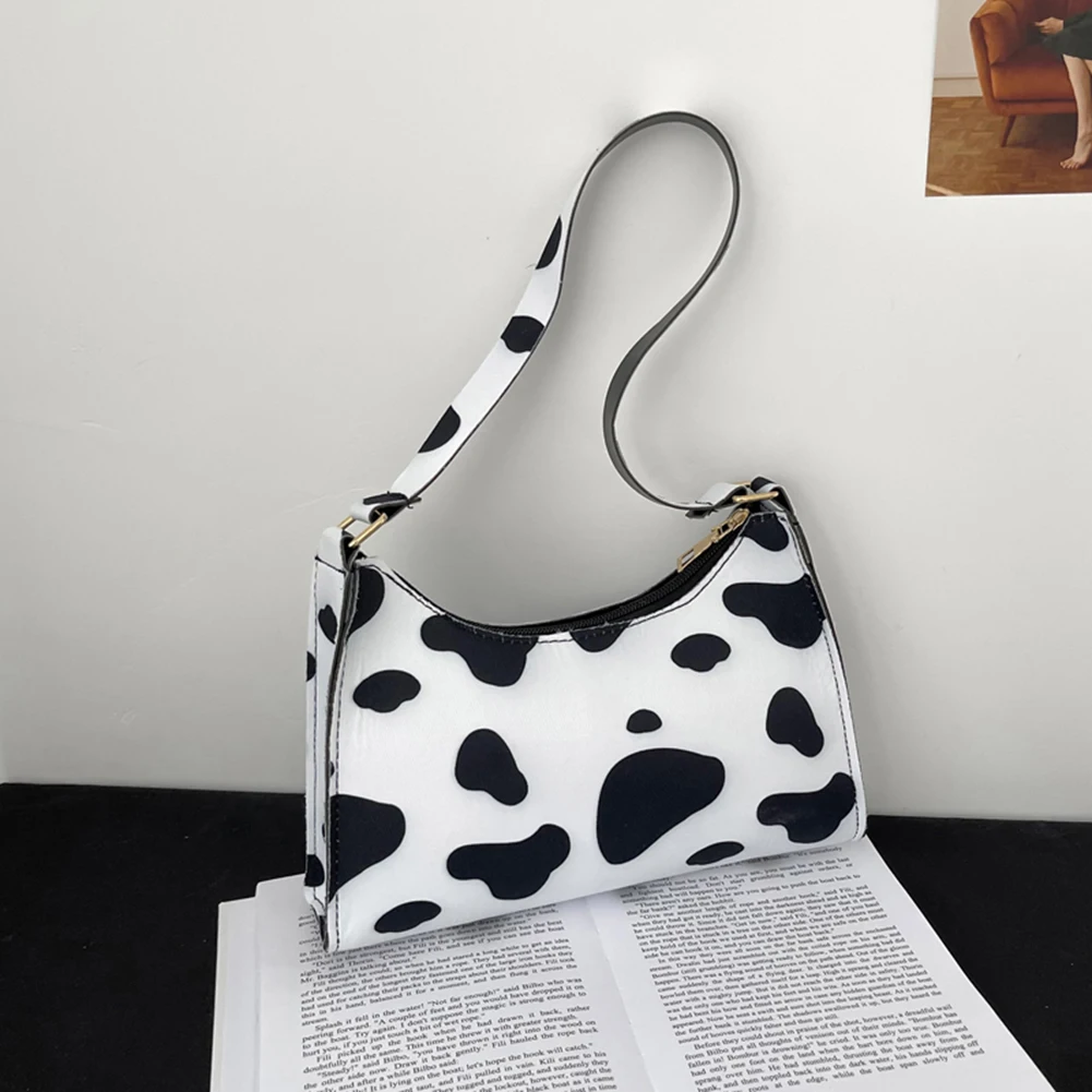 

Fashion Women Animal Pattern Printing PU Leather Shoulder Underarm Bag Casual Ladies Graffiti Small Purse Handbags