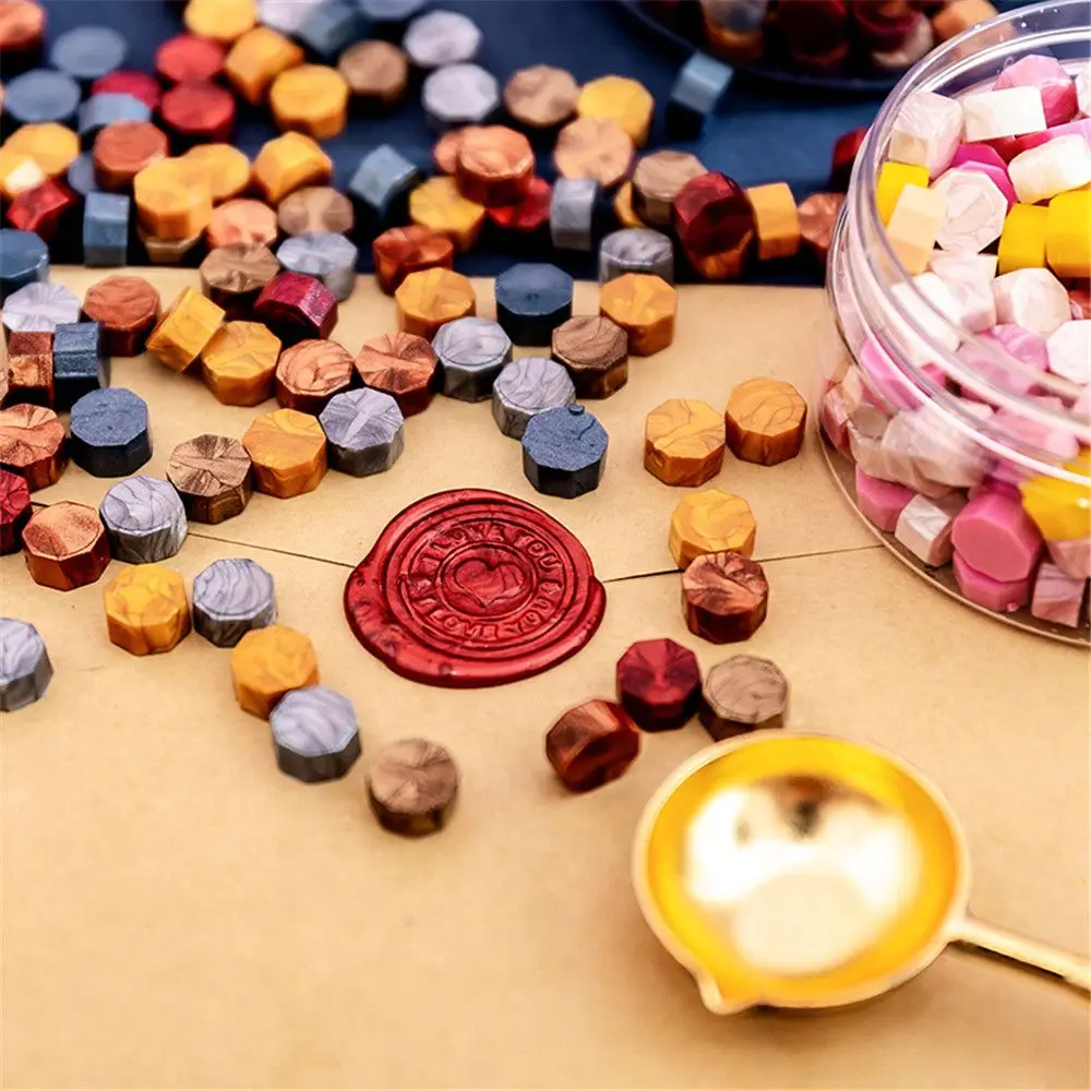 

170pcs/box Vintage Octagon Sealing Wax Stamp Beads for Wedding Invitation Cards Gifts Envelopes Sealing Wax Handmade Art Craft