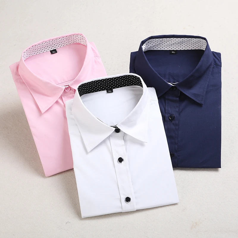 Новая белая рубашка Dioufond женские деловые блузки для работы хлопковые Женские