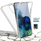 Полностью прозрачный силиконовый чехол 360 для Samsung Galaxy S20 Ultra S10 Plus S10e S9 S8 A51 A71 A50 A70 A30 A40 A20 A10 A20E Note10, чехол