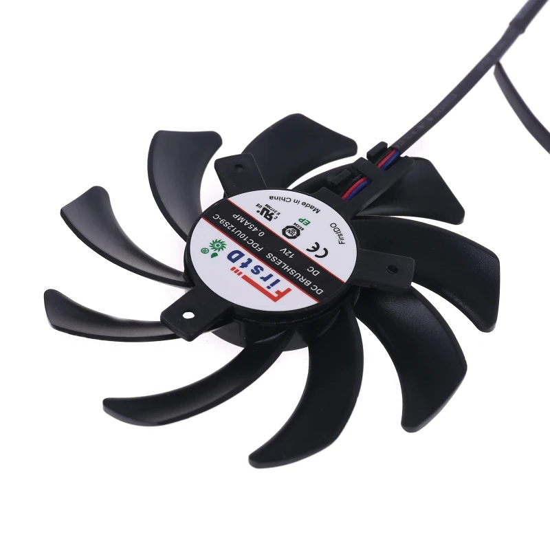 

27RA 2pcs 85mm 480/470 Graphics 4Pin 0.35A VGA Cooler Fan for XFX R9 390/390X 8G RX48