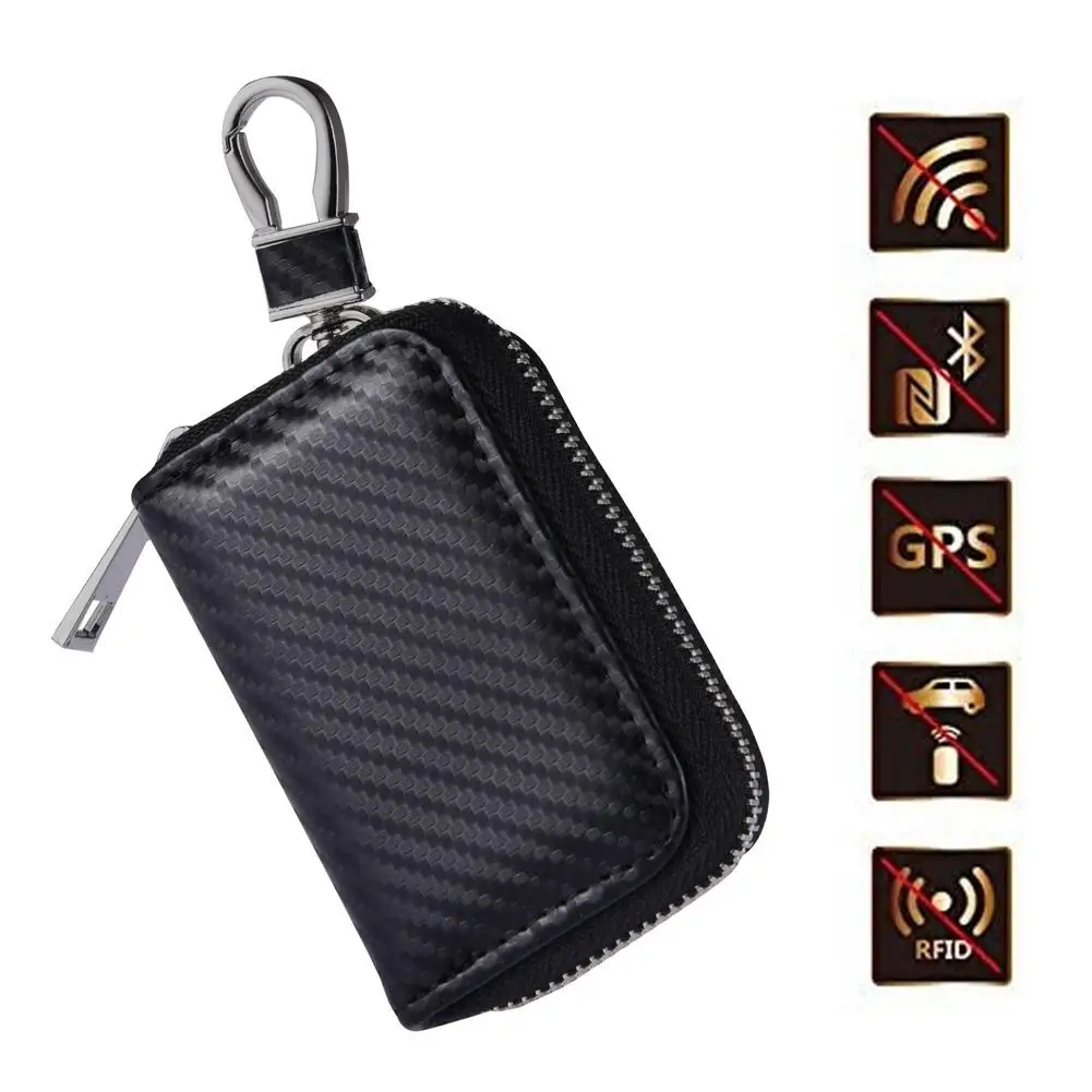 

Car Key Signal Blocker Case Faraday Cage Fob Pouch Keyless Rfid Blocking Bag Anti-theft Protector Key Cover Pouch