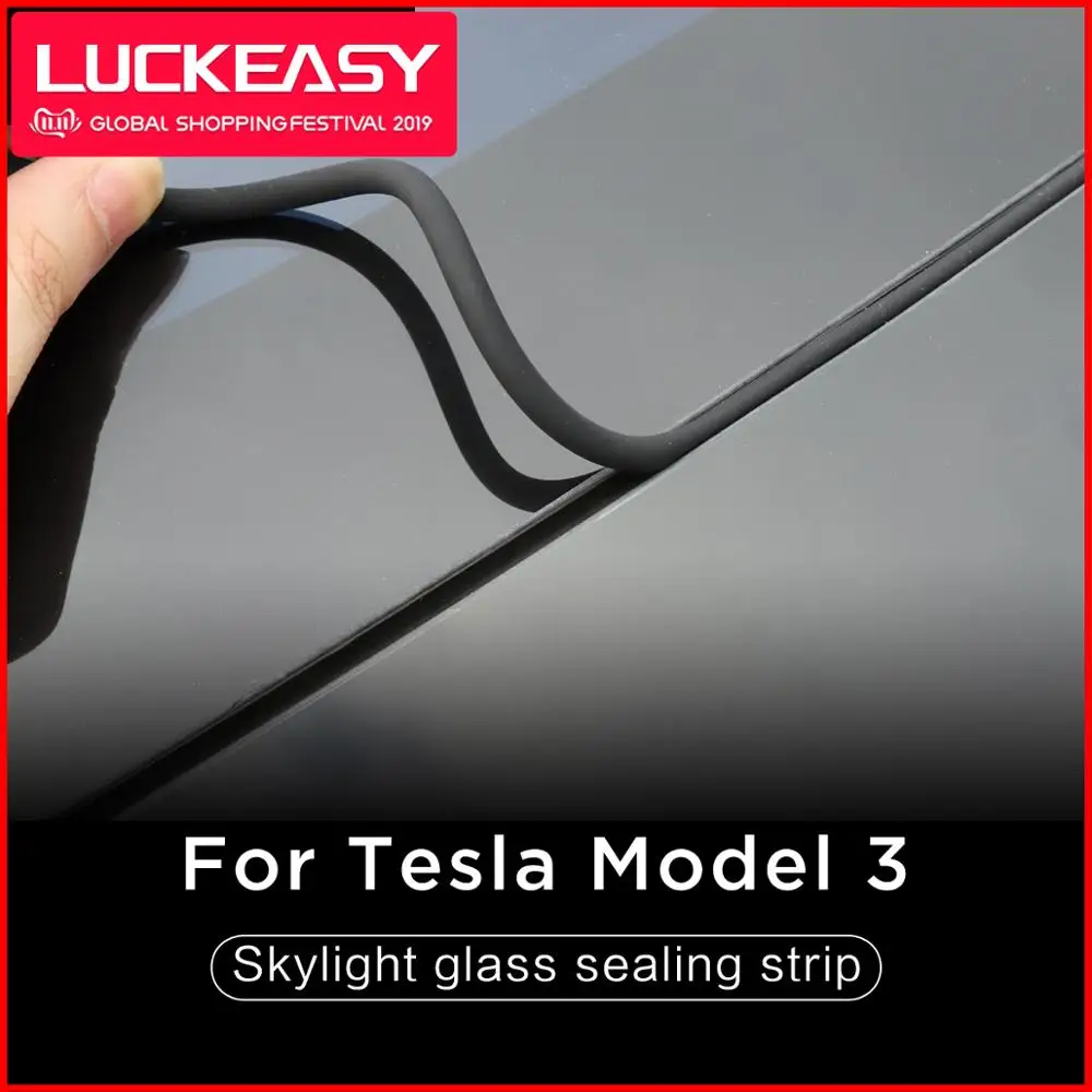 LUCKEASY Car wind Noise Reduction Kit Quiet Seal Kit Tesla Model 3- Skylight glass sealing strip