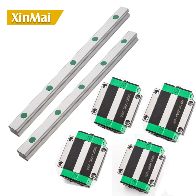 

linear guide rail 1000mm and carriage assemblies HG15 linear rail 1000mm 2 pc and HGH15/HGW15CC 4pc