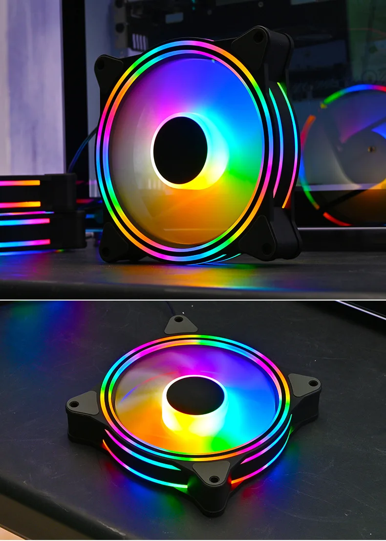 ПК охлаждающий вентилятор в корпусе 120 мм ШИМ 4PIN D Тип тихий беззвучный