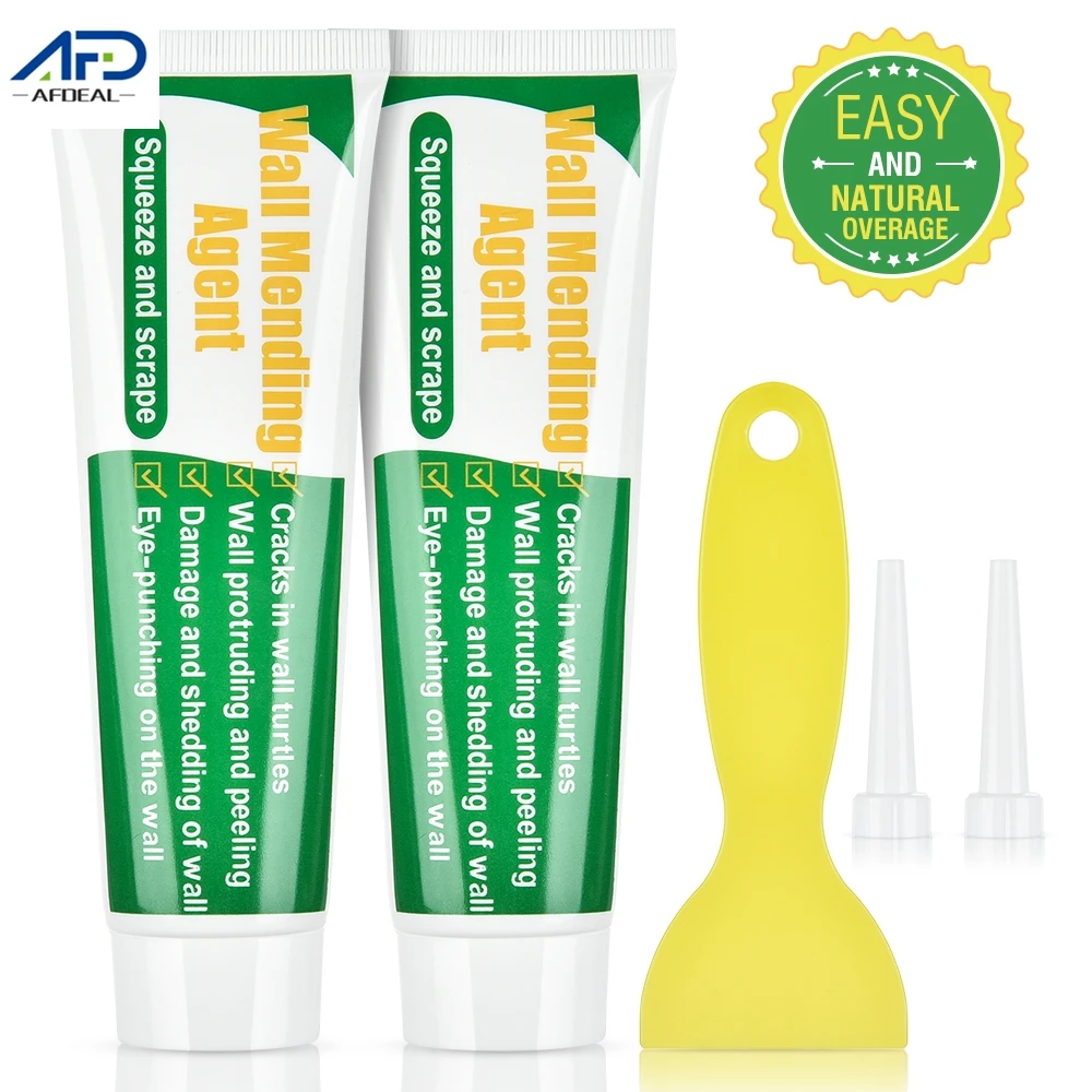 

1/2Pcs 100g Wall Mending Agent Wall Repair Cream with Scraper Board Household Walls Peeling Graffiti Gap Repair Paste