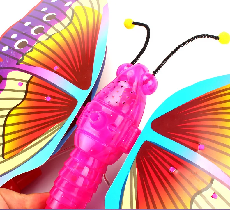 

Color Flashing Music Electric Butterfly Flapping Wing Led Children's Toys LED Stick Concert Supplies Home Party Club for Kids