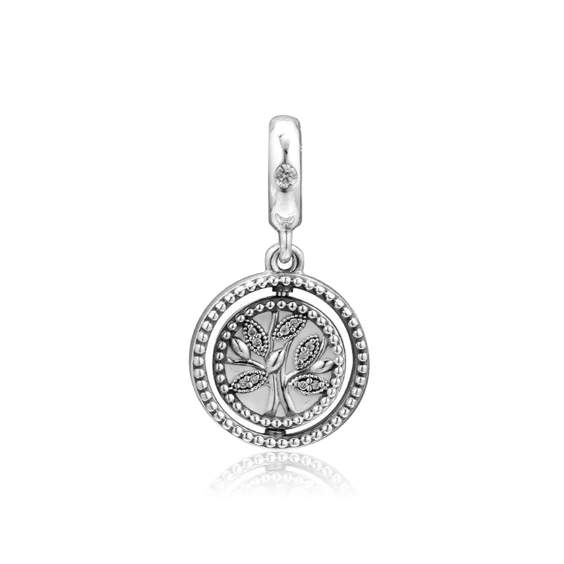 

Fits Pandora Bracelet 925 Sterling Silver Spinning Tree of Life Dangle Charm Original Beads for Jewelry Making Berloques Kralen