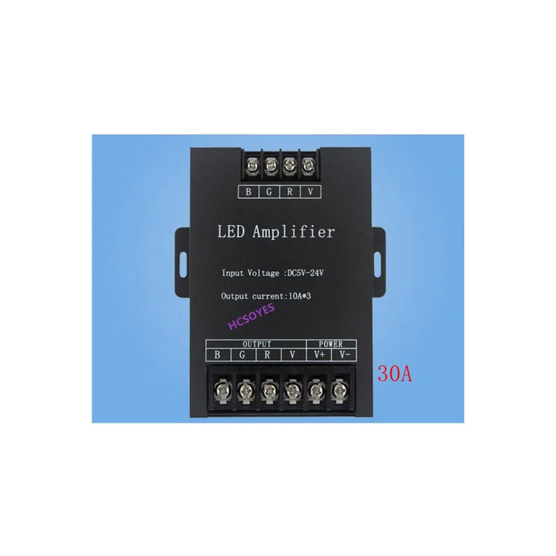 Усилитель постоянного тока 5 24 в 30 А алюминиевом корпусе светодиодный корпус